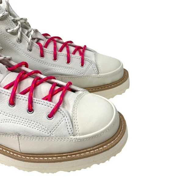 Converse Chuck Taylor Crafted Boot High Top Leather Ivory Men Sneakers 173212C - Picture 6 of 10